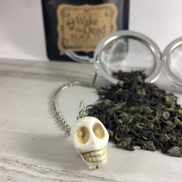 Tea Git Box, Wake the Dead Tea, Skull Sugar Cubes, Tea Infuser Ball