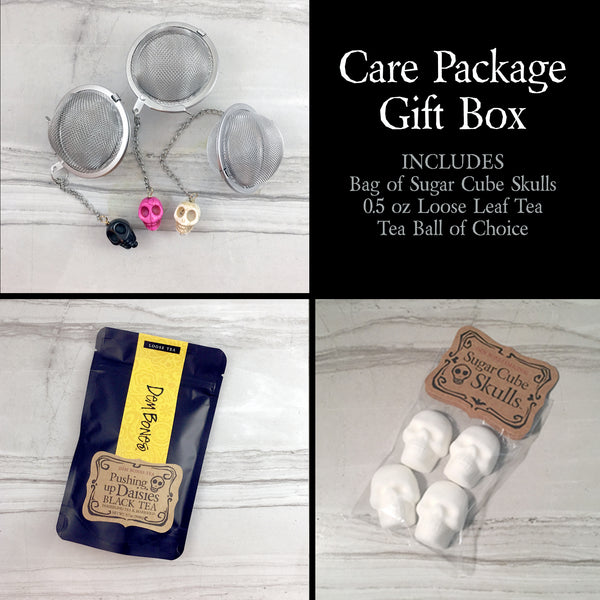 Tea Git Box, Pushing Up Daisies Tea, Skull Sugar Cubes Tea Infuser Ball