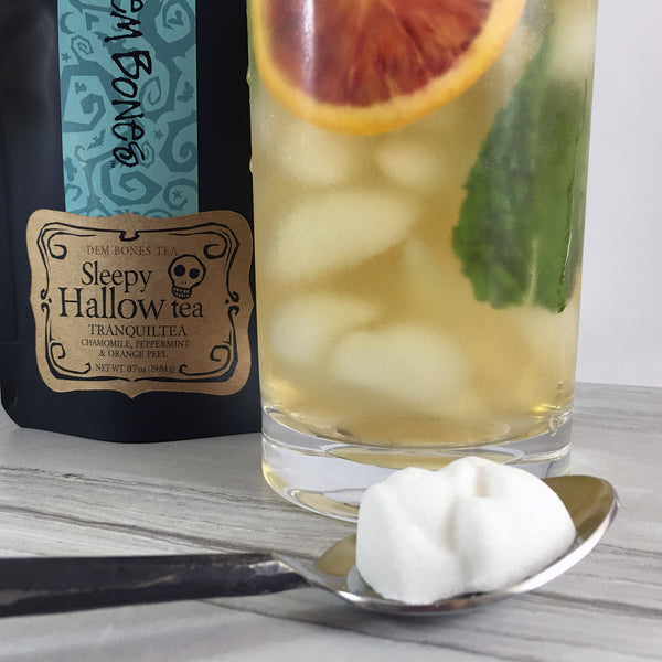 Tea Git Box, Sleepy Hallow Herbal Tea, Sugar Cubes,Tea Bag